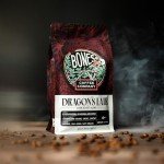 Bones Coffee Company Dragon's Lair Ground Coffee Beans, Low Acid Flavored Coffee, Made with Arabica Coffee Beans, Dark Roast Gourmet Coffee, Coffee Lover Gift Ideas (12 oz)
