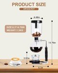 YUCHENGTECH Siphon Syphon Coffee Maker Tabletop Glass Siphon Pot Glass Technica Syphon Coffee Maker Siphon Vacuum Coffee Maker(5 Cups(600ml))