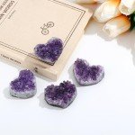 Amethyst Heart Crystal Cluster Geode for Energy Balance