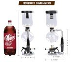 LOEFF&LEE 5 Espresso Cups - Siphon Coffee Maker with MicroBurner (Tabletop Syphon Coffee Brewer - 600ml)