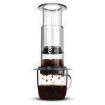 AeroPress Clear Coffee Press – 3 In 1 Brew Method Combines French Press, Pourover, Espresso, Full Bodied Coffee Without Grit or Bitterness, Small Portable Coffee Maker for Camping & Travel, Clear