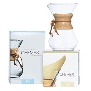 CHEMEX Bundle - 6-Cup Classic Series - 100 ct Square Filters - Exclusive Packaging