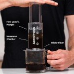 AeroPress Clear Coffee Press – 3 In 1 Brew Method Combines French Press, Pourover, Espresso, Full Bodied Coffee Without Grit or Bitterness, Small Portable Coffee Maker for Camping & Travel, Clear