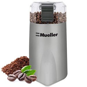 MuellerLiving HyperGrind Precision Electric Spice/Coffee Grinder Mill with Large Grinding Capacity and Powerful Motor also for Spices, Herbs, Nuts, Grains, Grey