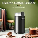 Coffee Grinder, Wancle Electric Coffee Grinder, Spice Grinder, One Touch Coffee Mill for Beans, Spices and More, with Clean Brush Black