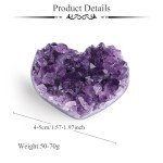 Amethyst Heart Crystal Cluster Geode for Energy Balance