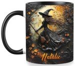 Personalized Witch Mug with Names - Personalized Witch Accent Cup, Personalized Halloween Coffee Mug for Women Custom Witchy Mug, Customized Halloween Mug Gift for Woman Her Girls