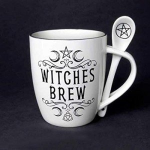 Pacific Giftware Witches Brew Ceramic Mug and Spoon Set by Alchemy England