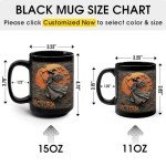 Beautiful Witch Mug Personalized Witch Mugs For Women Custom Name Witch Coffee Cup Halloween Witch Cup Gifts for Witch Lovers Customized Halloween Mug Personalized Witch Black Mug 11oz 15oz