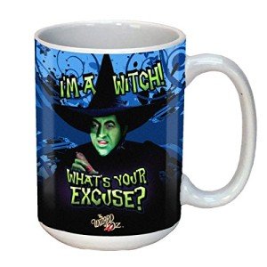 Spoontiques Witch Ceramic Coffee Mug, 14 ounces, Multicolor (Model: 19303)