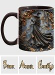 Personalized Witch Accent Mug,Custom Witch Mug Halloween Mugs Beautiful Witch Coffee Mug Personalized Witch Mug Spooky Halloween Gifts For Women Girls Family Friends (3)