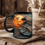 Personalized Halloween Witch Mug, Custom Halloween Coffee, Halloween Gifts