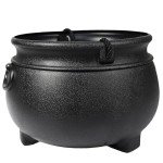 GIFTEXPRESS 12" Black Halloween Cauldron - Large Plastic Witch Kettle For Candy, Treats & Punch Bowl - St. Patrick's Day Pot of Gold Party Bucket Decor