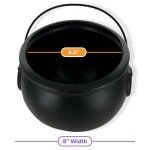 GiftExpress 8" Black Cauldron Kettle, St Patrick's Cauldron Pot of Gold, Cauldron Halloween Decor