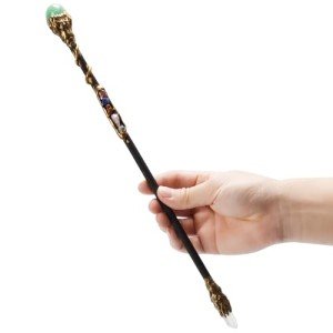 Rich Boxer Fine Handcrafted Crystal Magic Wand Green Aventurine Gemstone White Crystal Gemstone Magic Wand Cosplay Magic Wand for Witches and Wizards