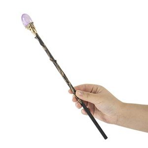 Rich Boxer Fine Handcrafted Amethyst Crystal Magic Wand Cosplay Magic Wand for Witches and Wizards
