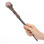 Pink Crystal Magic Witch Wand - Handmade Magic Wizard Wand Witch Wand 15 Inch for Wizards Magical Gift for Adults Halloween Renaissance Wizard Party Witchcraft Props Wizard Cosplay Accessories