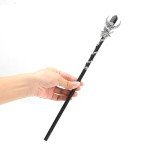 Bubbmi Black Crystal Magic Wand, Gemstone Moon Wizard Party Cosplay Accessories Sorcerer Collection Witchcraft Props with Gift Box(black4)