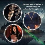 Rich Boxer Fine Handcrafted Crystal Magic Wand Green Aventurine Gemstone White Crystal Gemstone Magic Wand Cosplay Magic Wand for Witches and Wizards