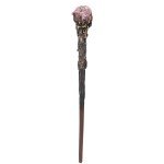 Pink Crystal Magic Witch Wand - Handmade Magic Wizard Wand Witch Wand 15 Inch for Wizards Magical Gift for Adults Halloween Renaissance Wizard Party Witchcraft Props Wizard Cosplay Accessories