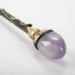 Rich Boxer Fine Handcrafted Amethyst Crystal Magic Wand Cosplay Magic Wand for Witches and Wizards
