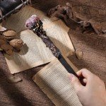 Pink Crystal Magic Witch Wand - Handmade Magic Wizard Wand Witch Wand 15 Inch for Wizards Magical Gift for Adults Halloween Renaissance Wizard Party Witchcraft Props Wizard Cosplay Accessories