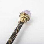 Rich Boxer Fine Handcrafted Amethyst Crystal Magic Wand Cosplay Magic Wand for Witches and Wizards