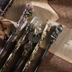 Pink Crystal Magic Witch Wand - Handmade Magic Wizard Wand Witch Wand 15 Inch for Wizards Magical Gift for Adults Halloween Renaissance Wizard Party Witchcraft Props Wizard Cosplay Accessories