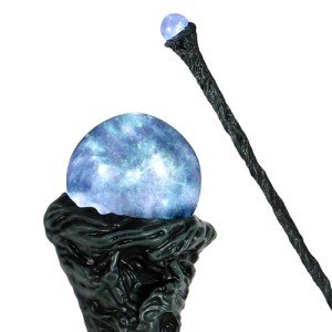 Spooktacular Creations Halloween Witch Staff Vintage Cane, Magic Walking Cane Prop Stick Accessory for Halloween Party Pretend Play Costume, Halloween Dress Up