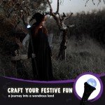Spooktacular Creations Halloween Witch Staff Vintage Cane, Magic Walking Cane Prop Stick Accessory for Halloween Party Pretend Play Costume, Halloween Dress Up