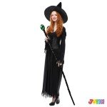 Spooktacular Creations Halloween LED Witch Staff Vintage Cane, Light Up Magic Walking Cane Prop Stick Accessory for Halloween Party Pretend Play Costume, Halloween Dress Up