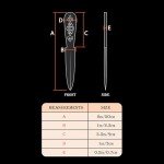 Mythrojan Wooden Knives, Athame Wiccan Wooden Handmade knife Pagan Witch Wizard Wicca for Pagan, Wiccan, Ceremonial Practices Medieval Vinatge Wooden Knife - Brown