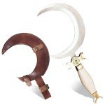 Handmade Crescent Moon Dagger Knife, Druid's Crescent Moon Boline with Bone Handle, Moon Ritual Athame Boline Curved Knife, Dagger Knife with Sheath, Athame Ritual Dagger Antique knife,