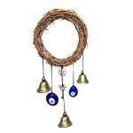 Witch Bells for Door Knob Protection,Witchy Wicca Decor Clear Negative Energies with Blue Evil Eyes for Home Garden Courtyard Decor Protection
