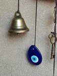 Witch Bells for Door Knob Protection,Witchy Wicca Decor Clear Negative Energies with Blue Evil Eyes for Home Garden Courtyard Decor Protection