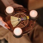 RJINGSHI Natural Tiger's Eye Magic Broom Love Crystal Witch Broom Reiki Healing Crystal Handmade for Cleansing Bedroom Office Home Decor Gifts