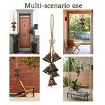 Ausicfen 2 Pieces Witch Bells Protection for Door Knob Hanger Wind Chimes Witchy Things Clear Negative Energy Witch Bells Set Witchcraft Supplies (2pcs Classic Style)