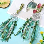 2 Pieces Witch Bells Protection for Door Knob Tree of Life Wind Chime Hanger Clear Negative Energy Witchcraft Supplies Witch Wind Chimes Wreath Pagan Bell Decor for Witchy Boho Room(Vivid Style)