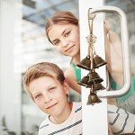 Ausicfen 2 Pieces Witch Bells Protection for Door Knob Hanger Wind Chimes Witchy Things Clear Negative Energy Witch Bells Set Witchcraft Supplies (2pcs Classic Style)