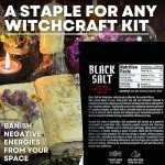 Black Salt for Protection Rituals & Wiccan Spells, Handcrafted Negative Energy Protection Crystals for Witchcraft, 2 Oz Bag, Witches & Wiccan Witchcraft Supplies
