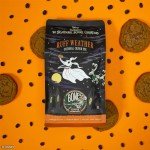 Bones Coffee Company Ruff Weather Flavored Ground Coffee Beans Oatmeal Creampie Flavor, Made with Arabica Coffee Beans, Medium Roast Coffee Inspired by The Nightmare Before Christmas (12 oz)