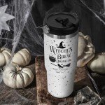 Halloween Tumbler with Lid and Straw 30oz,Witches Brew Vacuum Insulated Leak Proof Halloween Tumbler,Goth Cute Spooky Gift Women Kids Teen Girls,Halloween Accessories Stainless Steel Coffee Cup