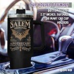 34HD Witches Gifts for Christmas Halloween, 40oz Witch Tumbler with Handle and Straw, Salem Witch Coffee Travel Mug, Witch Themed Gothic Tumbler, Witchty Gifts for Women