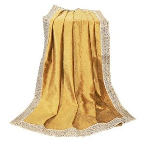 Indian Consigners Big Velvet Cloth for Multipurpose Use Altar Tarot Spread Tablecloth (Gold)