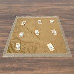 Indian Consigners Big Velvet Cloth for Multipurpose Use Altar Tarot Spread Tablecloth (Gold)