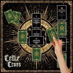 Tirmanaz Altar Cloth, Velvet Tarot Tablecloth, Celtic Cross Printed Tarot Cloth for Reading, Black Tarot Mat, Tarot Cloth for Reading, Cards, Divination, Witchcraft, Magic