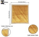 Indian Consigners Big Velvet Cloth for Multipurpose Use Altar Tarot Spread Tablecloth (Gold)