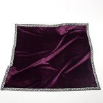 BLESSUME Altar Tarot Table Cloth Divination Wicca Velvet Cloth with Tarot Pouch 24.4 * 24.4 inch Purple