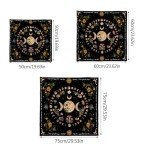 BEIDUOYANG Moonphases Flower Astrologys Altars Cloth Tarot Tablecloth Divinations Table Cloth Tapestry Decor Witchcrafts Supplies Divinations Cards Table Cloth Wall Decor Witchcrafts Accessories