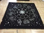 Indian Consigners Altar Cloth Zodiac Witchcraft Alter Tarot Spread Top Cloth Wiccan Square Spiritual 36 by 36 Sacred Cloth Galaxy (Zodiac Silver)